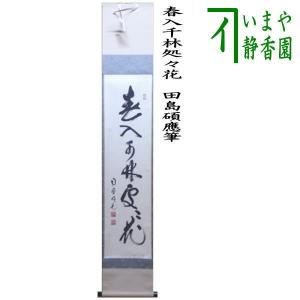 茶道具 掛軸 掛け軸 一行 江上数峰青 足立泰道筆 茶道 : 茶道具いまや