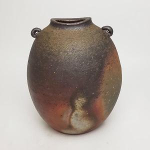 備前焼 四方筒花入（桟切)| おしゃれ ギフト プレゼント 陶器 陶磁器