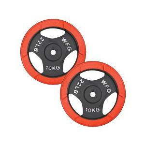 WILD FIT（ワイルドフィット） 赤ラバー プレート 10kg (2枚) 《返品