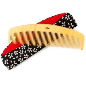 当店人気！】かわいい桜（さくら）4寸 彫解櫛 つげ櫛 高級国産 さつま