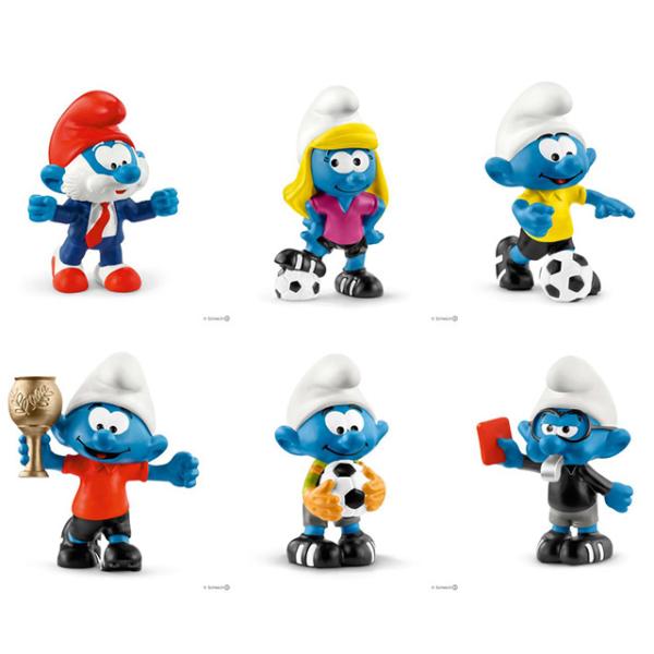 SMURF スマーフ 20804 〜 20809 2018年版 サッカーシリーズ、全6種