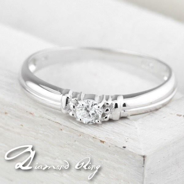 リング レディース 一粒 ダイヤモンド シンプル プラチナ900 結婚 婚約