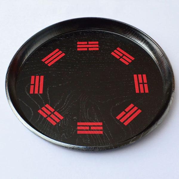 盆 茶道具 掻合塗 八卦盆 朱入 木製 : 茶道具専門店 (有)菊池商店