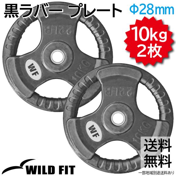 WILD FIT（ワイルドフィット） New 黒ラバー プレート 10kg (2枚