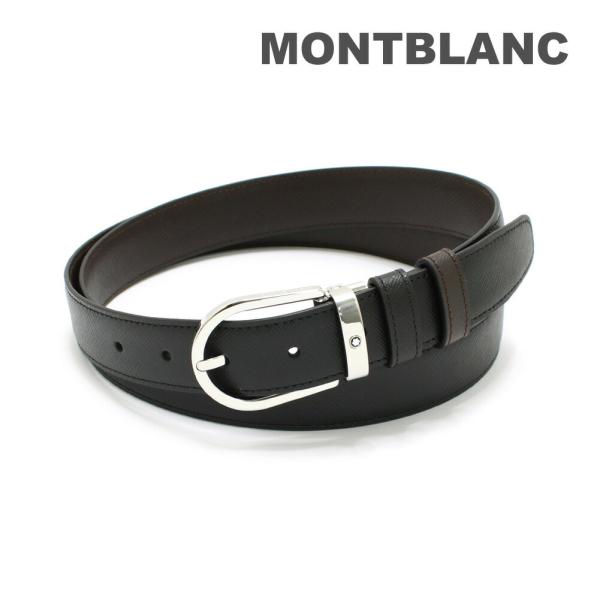 モンブラン メンズ ベルト MB113834 ホースシューバックル ブラック