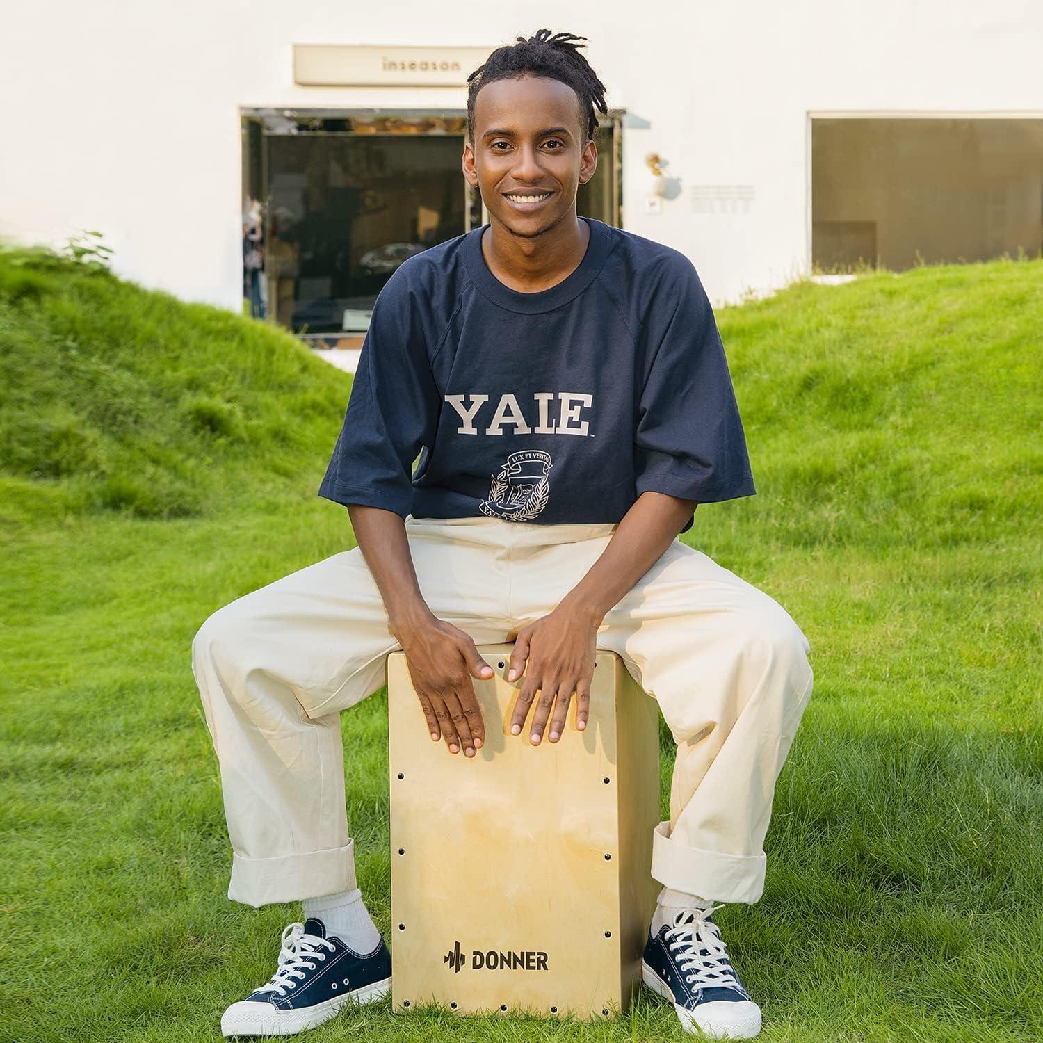 DCD-1 カホン 木製 打楽器 ギター弦内蔵 バッグ付 軽量 コンパクト Donner