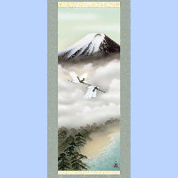 花鳥画掛け軸 竹に雀 田村竹世 – 寿鳳人形の東芸