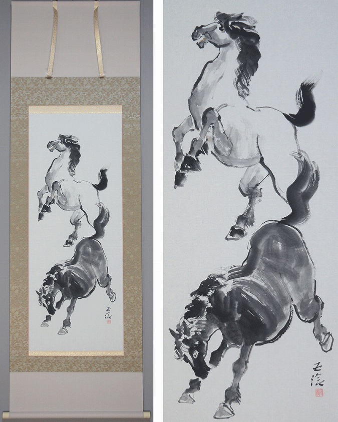 小林五浪 馬 | 掛軸(掛け軸)販売／表装ご依頼は掛軸いっぷく掛軸