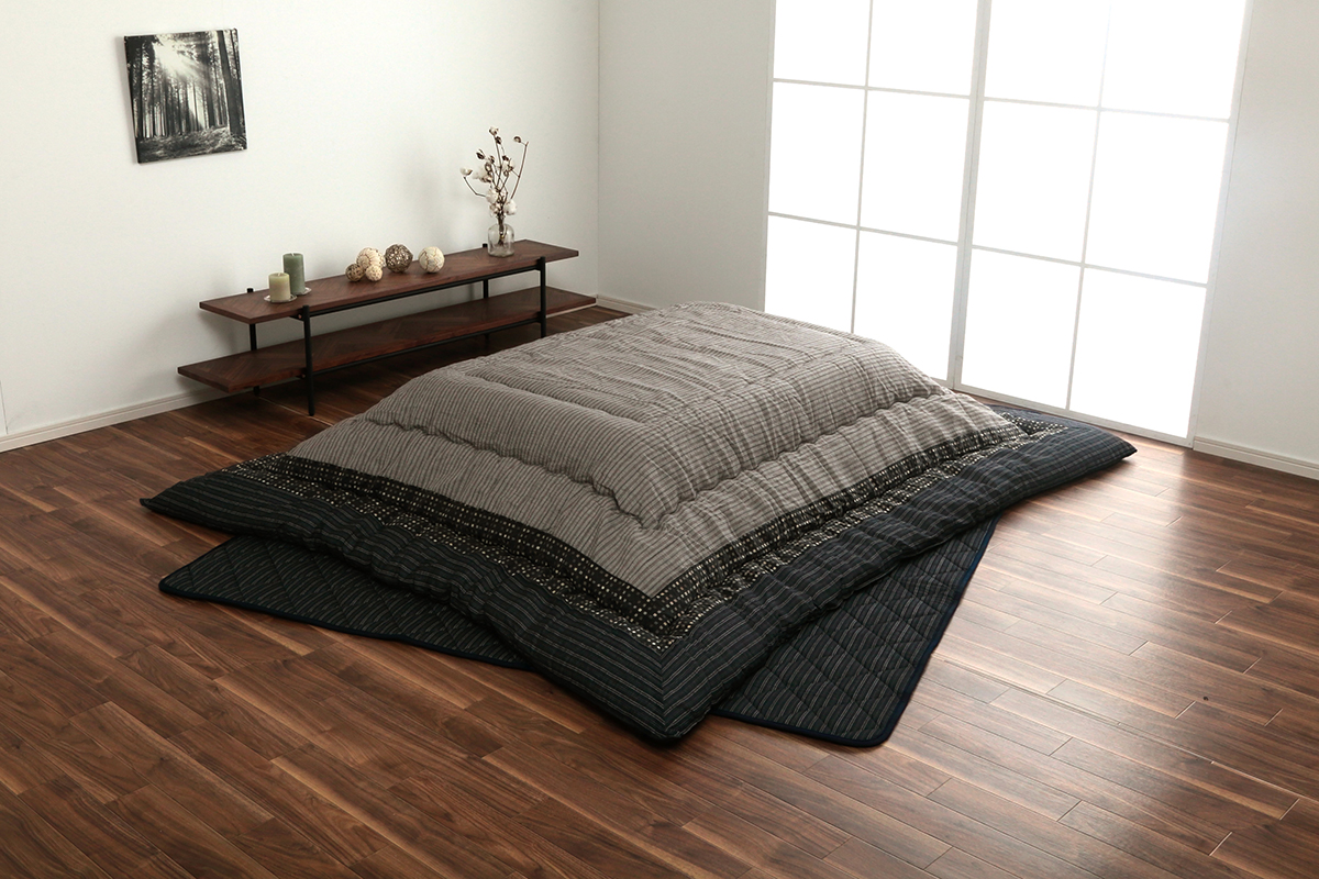 こたつ布団 掛敷セット 長方形 セット しじら織り 約205×245cm