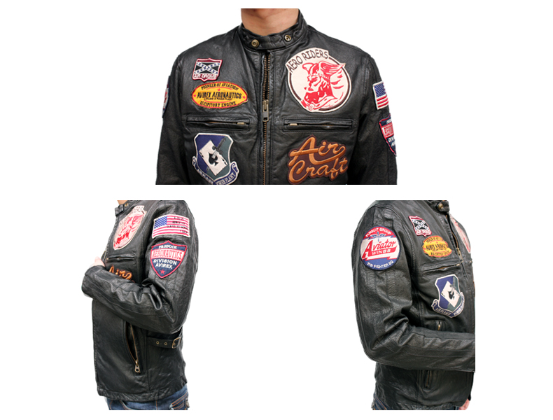 AVIREX アビレックス ゴートスキンシングルライダースジャケット6101018