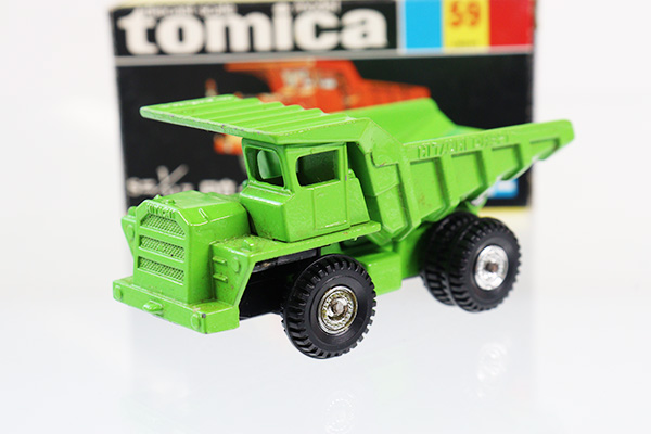 ミニカーショップ ケンボックス トミカ黒箱☆59☆日立ダンプカー(緑