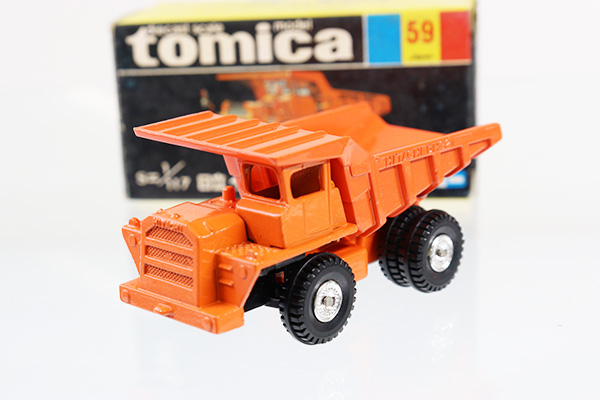 黒箱トミカ 59 日立重ダンプカー 美品 日本製 デッドストック ミニカー
