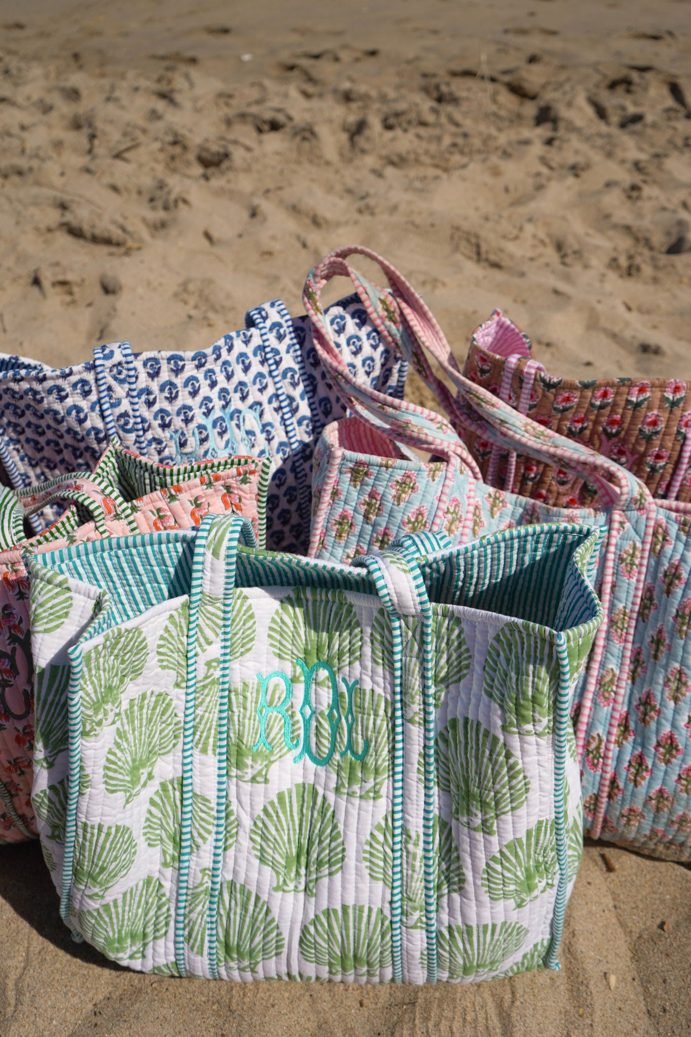 Quilted Block-Print Tote Bag – KenzKustomz