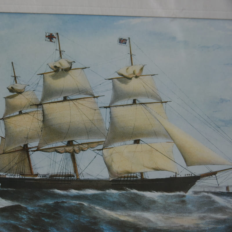 船 絵画 ※額付き /SC-07 – 神戸アンティークウェアハウス