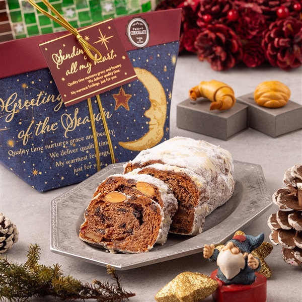 クリスマス】ベルギー産チョコレートのショコラシュトレンと飾りパン