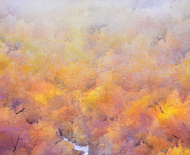 中嶌虎威「渓声」日本画・P10号 絵画買取・販売の小竹美術