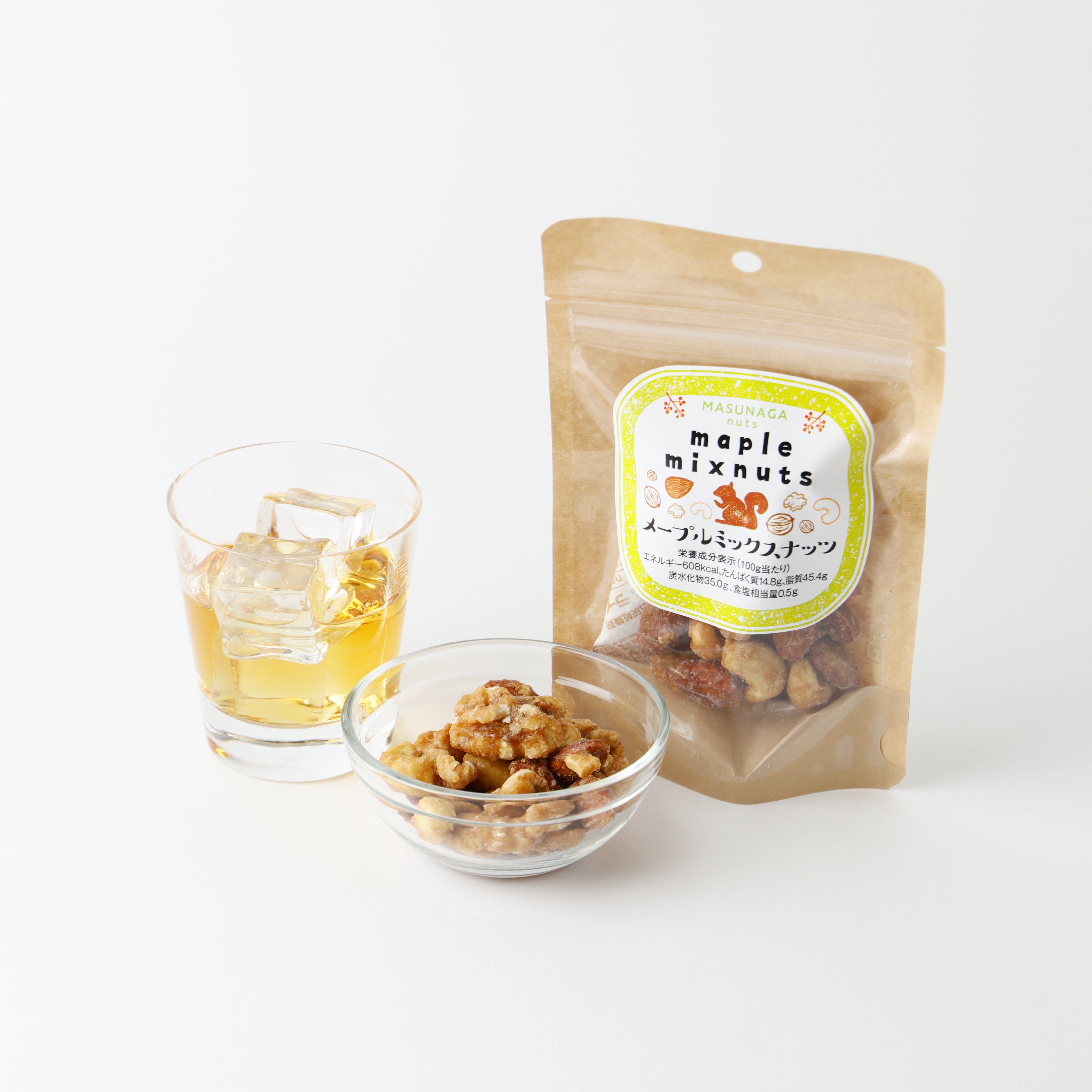 メープルミックスナッツ / カリッと食感 / メープルの上品な甘さ | の