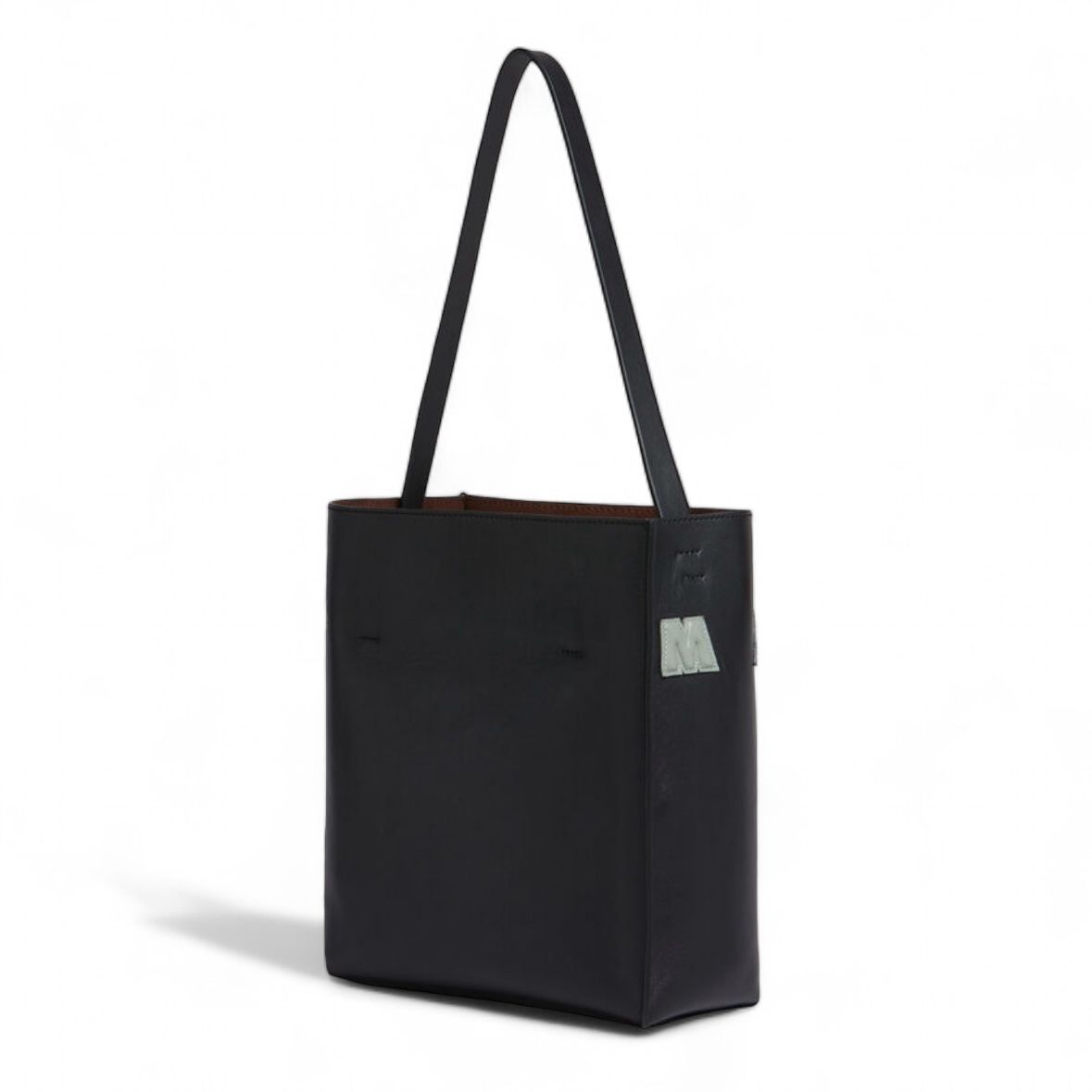 MARNI - パッチ付き レザー製 Museo スモールホーボーバッグ / トート