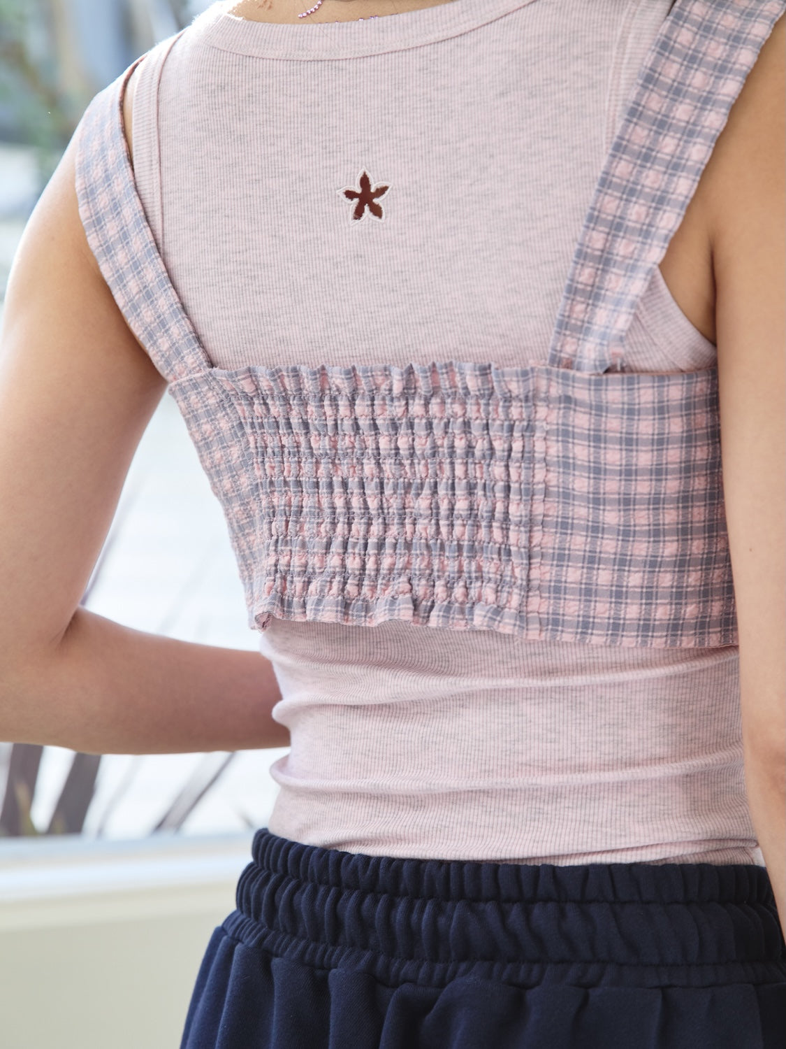 LAVANDA Soccer check bustier tops