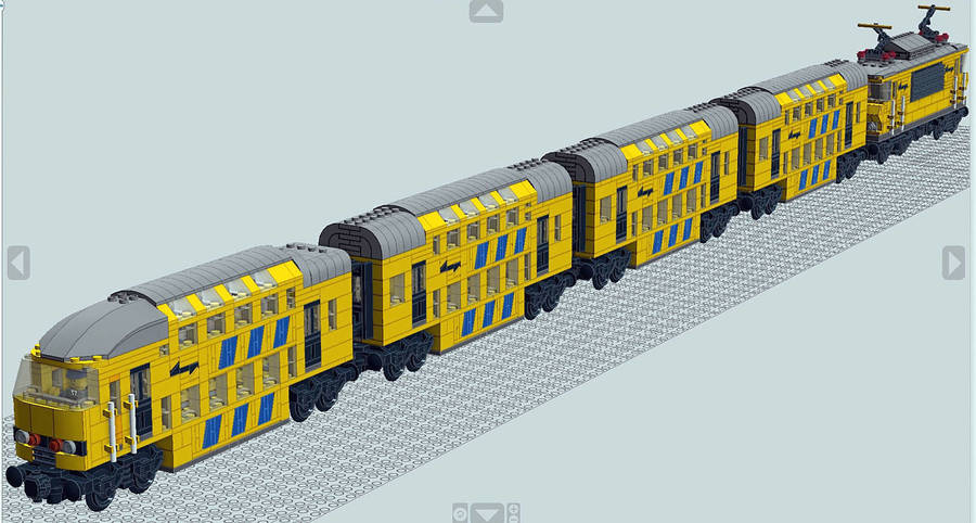 作品紹介】薬師山様のオランダ国鉄1600形電機とダブルデッカー客車