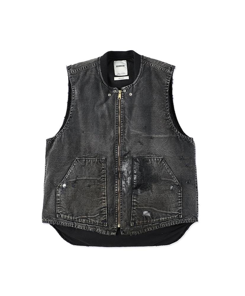 DUCK VEST AGED(M(MEN) Aged Black/エイジドブラック): BOW WOW