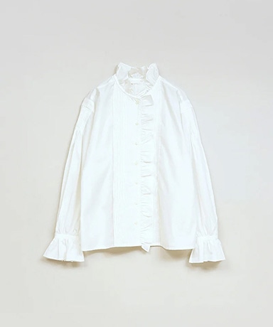 Gather Collar Blouse(8(WOMEN) White/ホワイト): Nigel Cabourn
