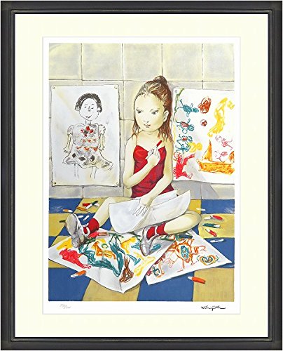 Amazon.co.jp: 藤田嗣治『子供部屋』リトグラフ エスタンプ 人物画