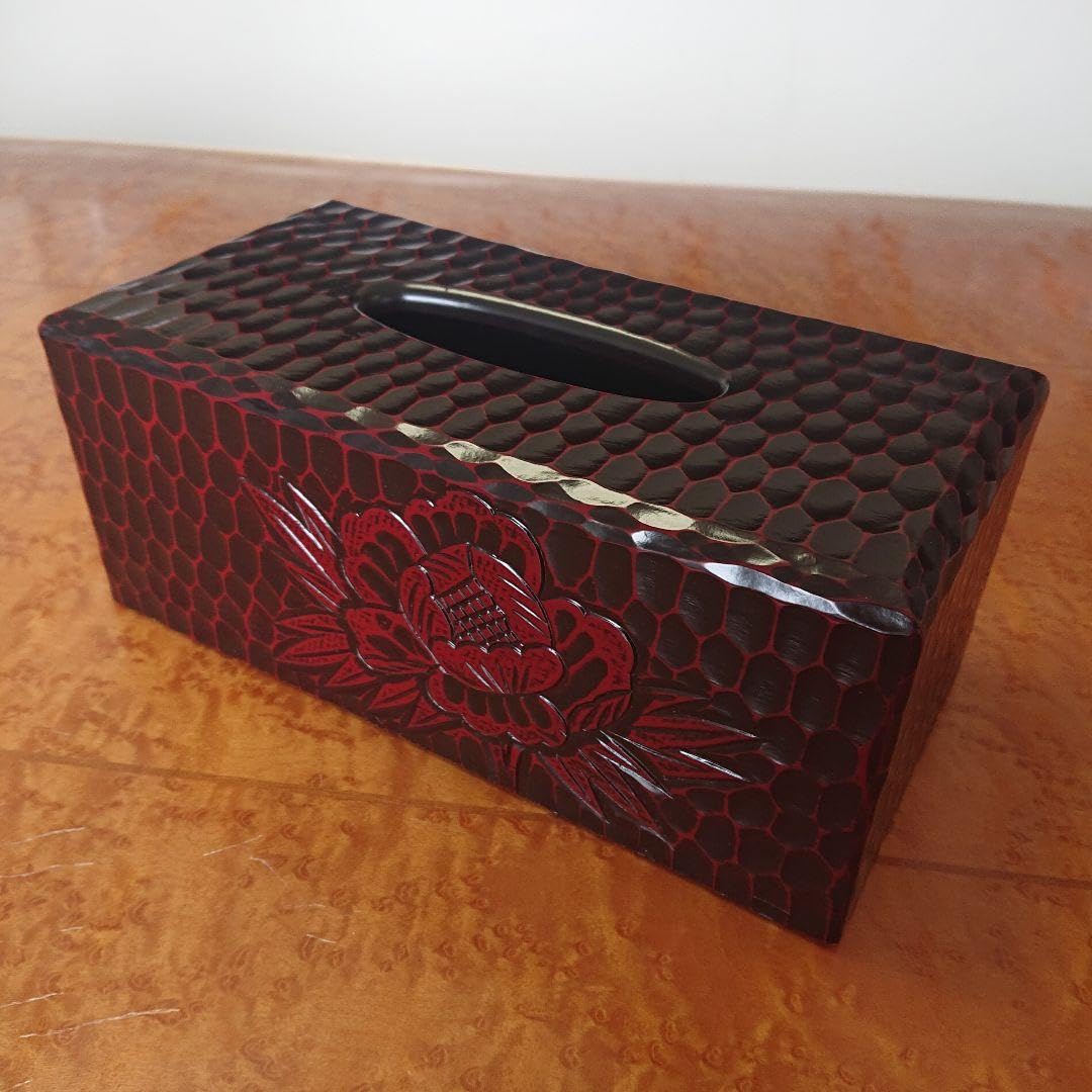 Amazon.co.jp: 鎌倉彫 工芸品 ティッシュケース ティッシュBOX