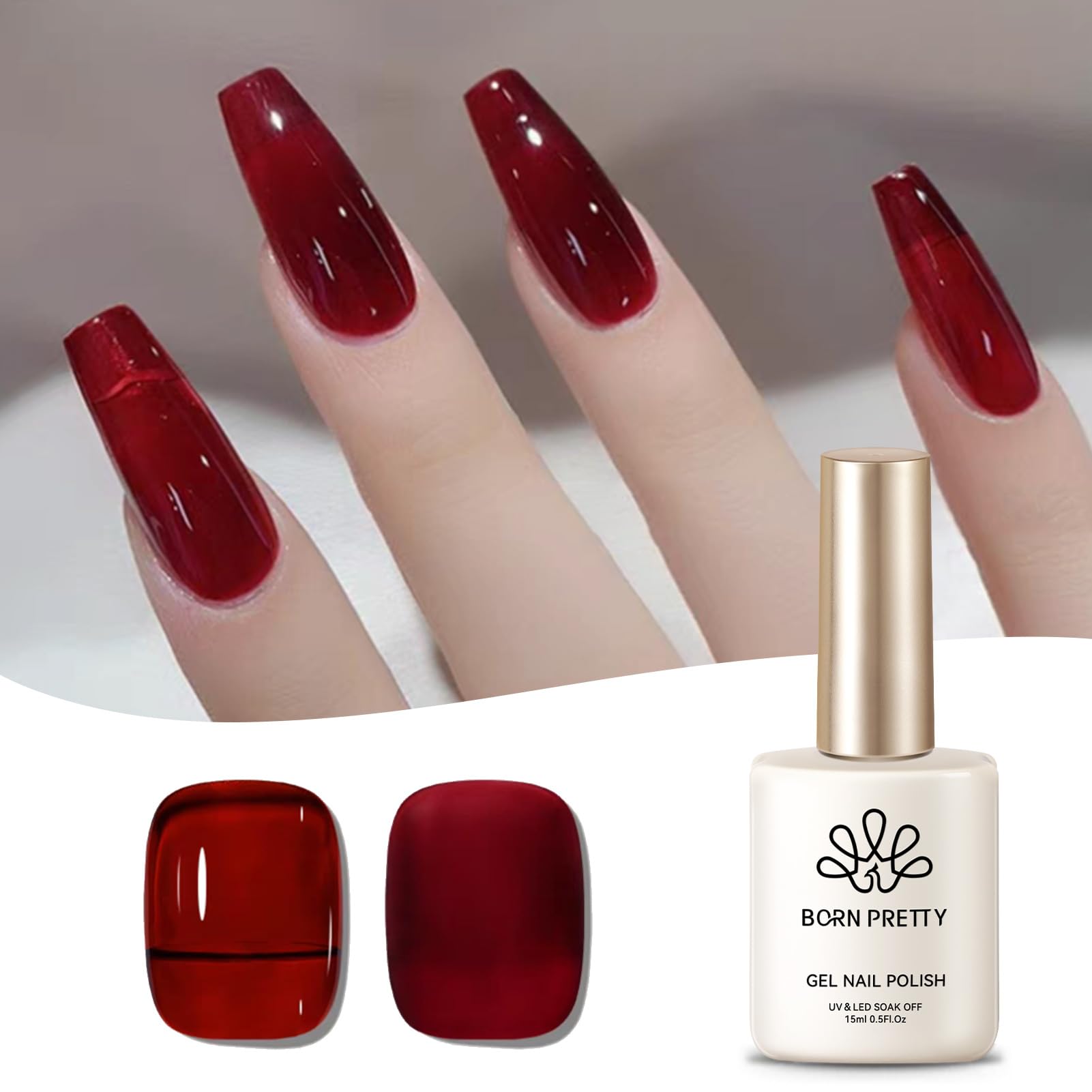 Amazon.co.jp: BORN PRETTY ジェルネイル カラージェル 透け感 シアー