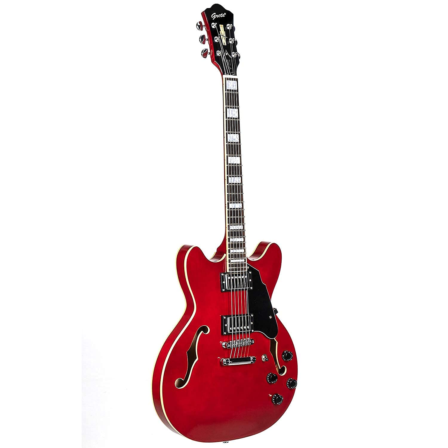 Amazon.co.jp: GROTE Full Scale Electric Guitar Semi-Hollow Body