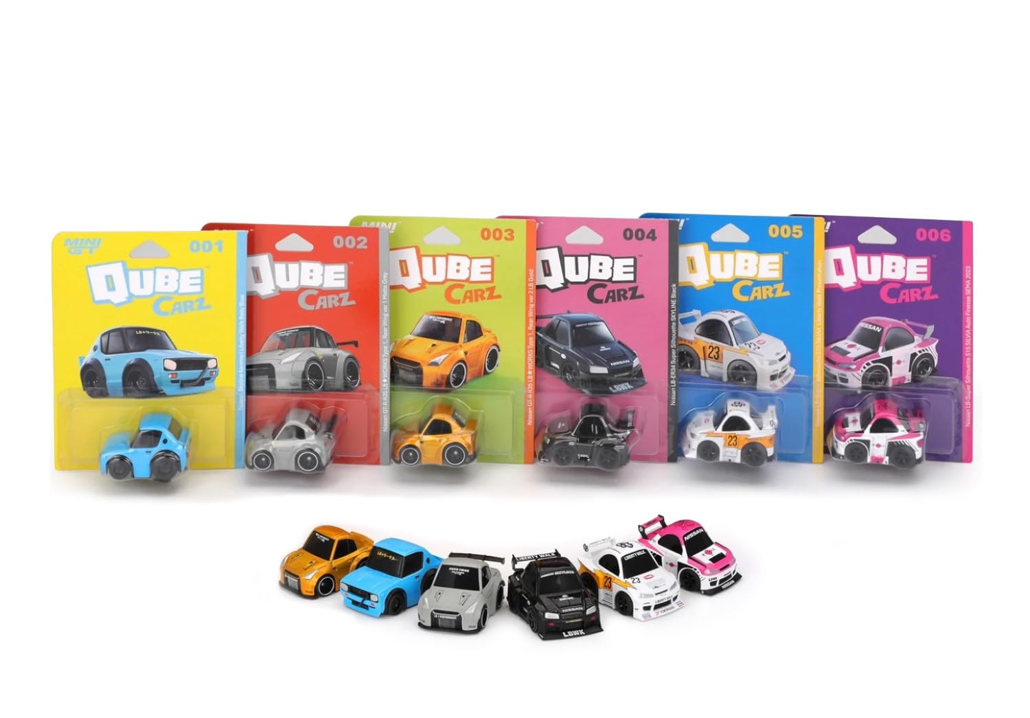 Amazon | MINI GT 1:64 スケール MINI GT 1/64 QUBE CARZ SERIES 1