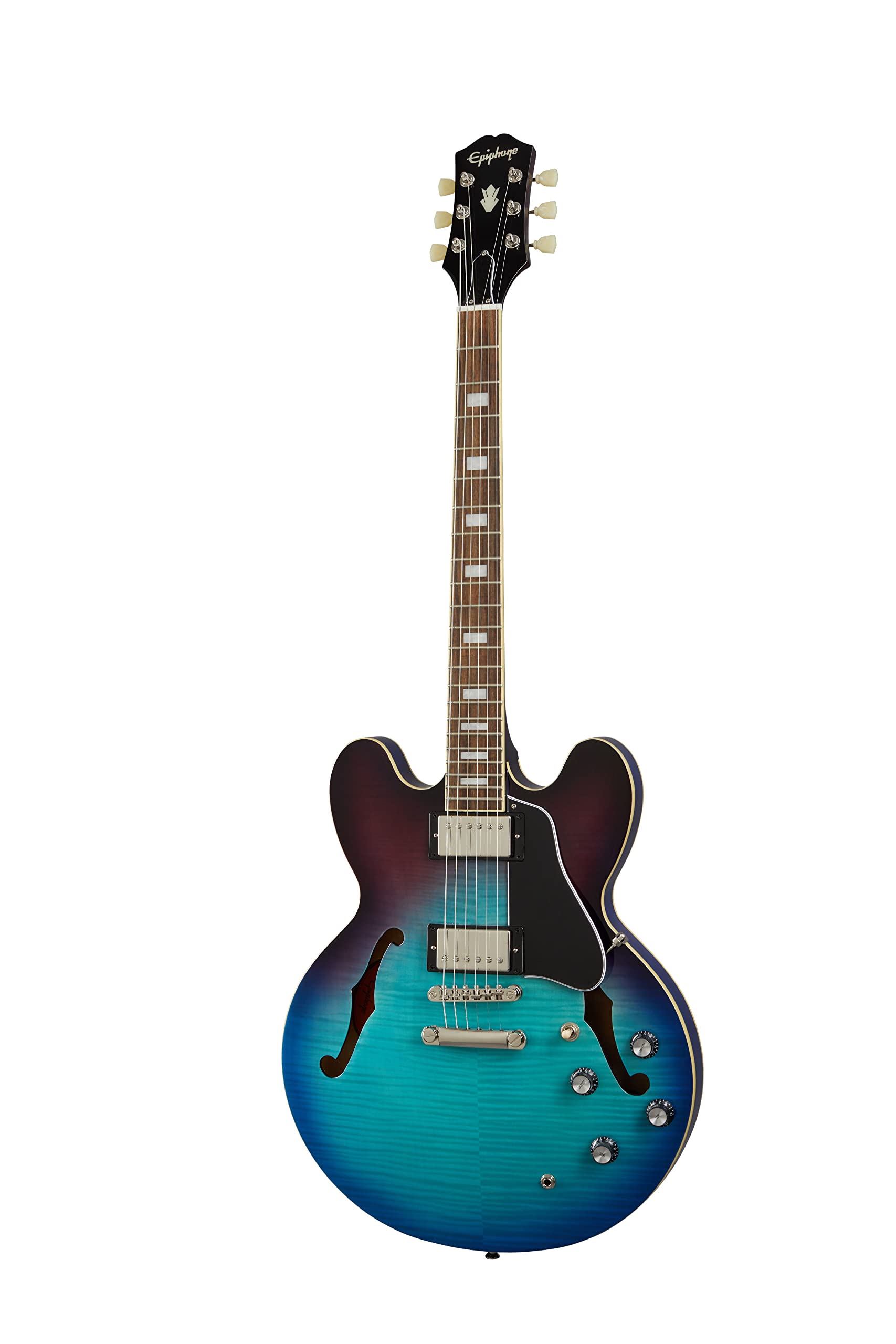 Amazon.com: Epiphone ES335 Figured Top Semi Hollowbody, Blueberry