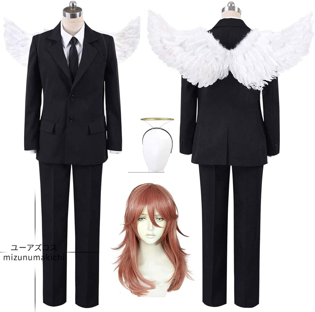 Amazon.co.jp: コスプレ衣装 チェンソーマン 天使の悪魔 衣装+羽+髪