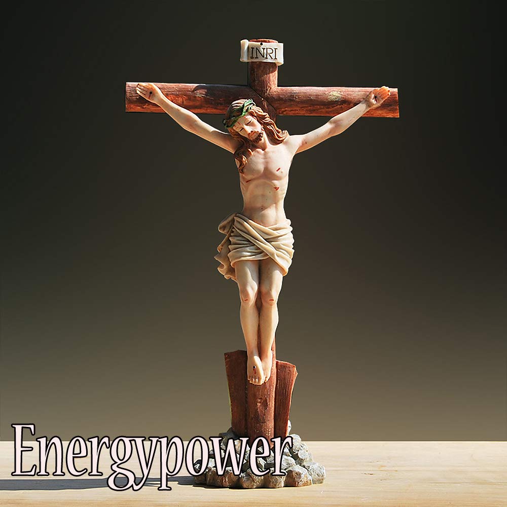 Amazon.co.jp: EnergyPower 十字架 イエス・キリスト像 卓上型 大型