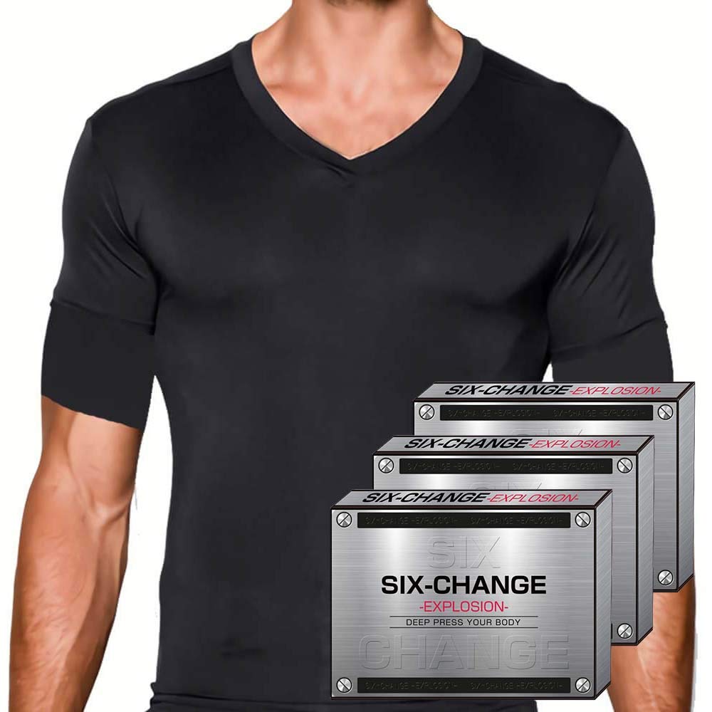 Amazon | SIX-CHANGE【限定3枚セット】 加圧シャツ 加圧