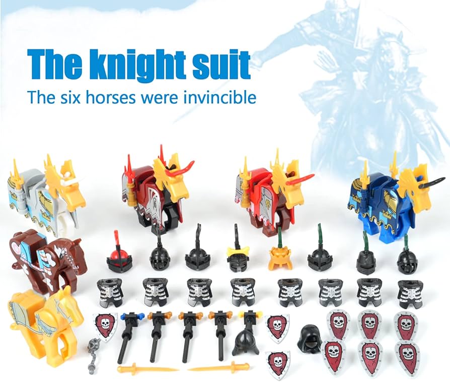 Amazon.co.jp: MOOXI-MOC 中世の騎士戦争 馬の武器 装アクセサリー