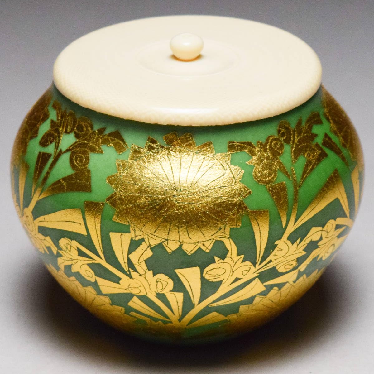 Amazon.co.jp: 日吉窯加藤丈佳金襴手茶入共箱布茶道具【e-050】 303