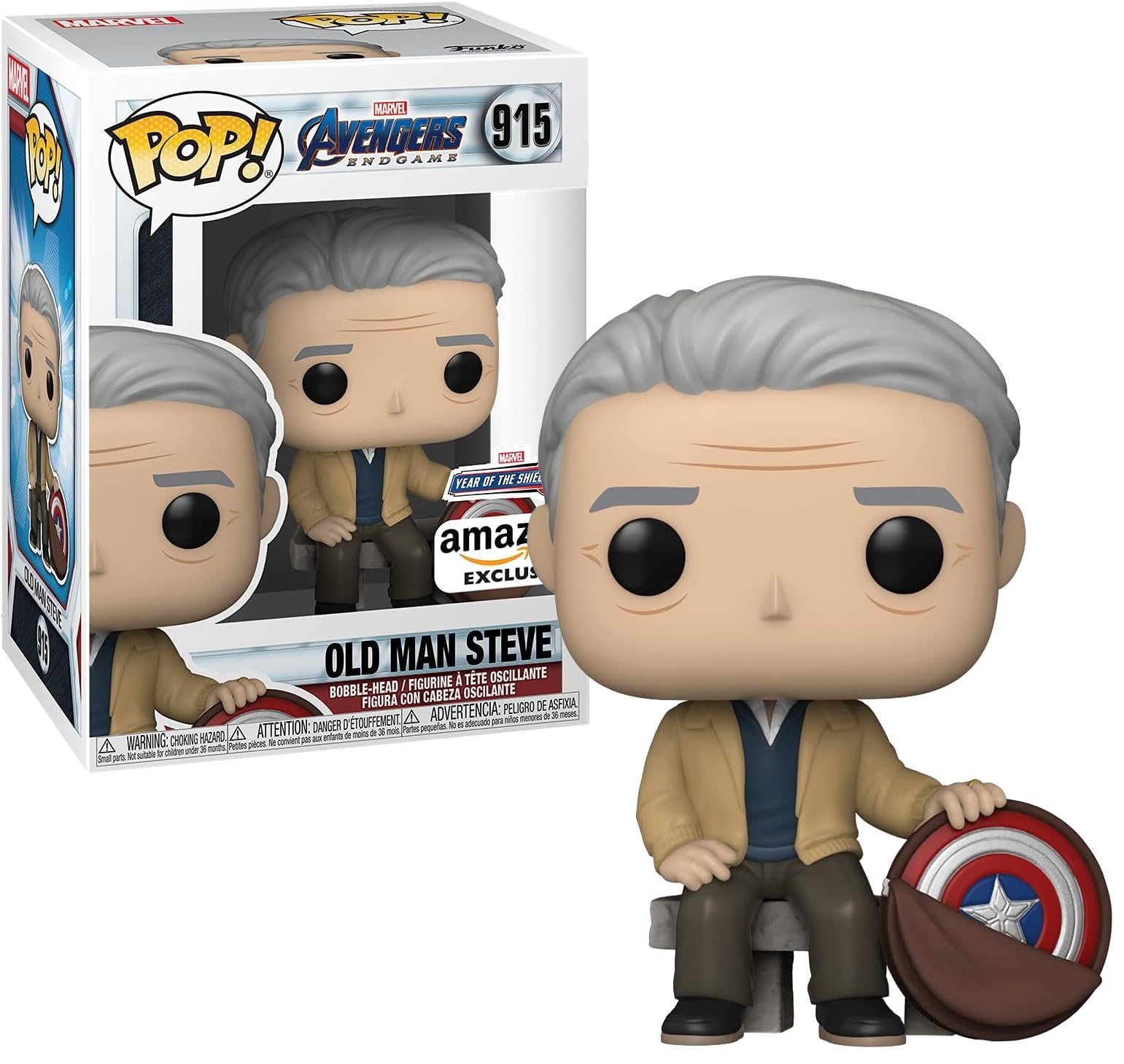 Amazon.com: Funko Pop! Marvel: Year of The Shield - Old Man Steve