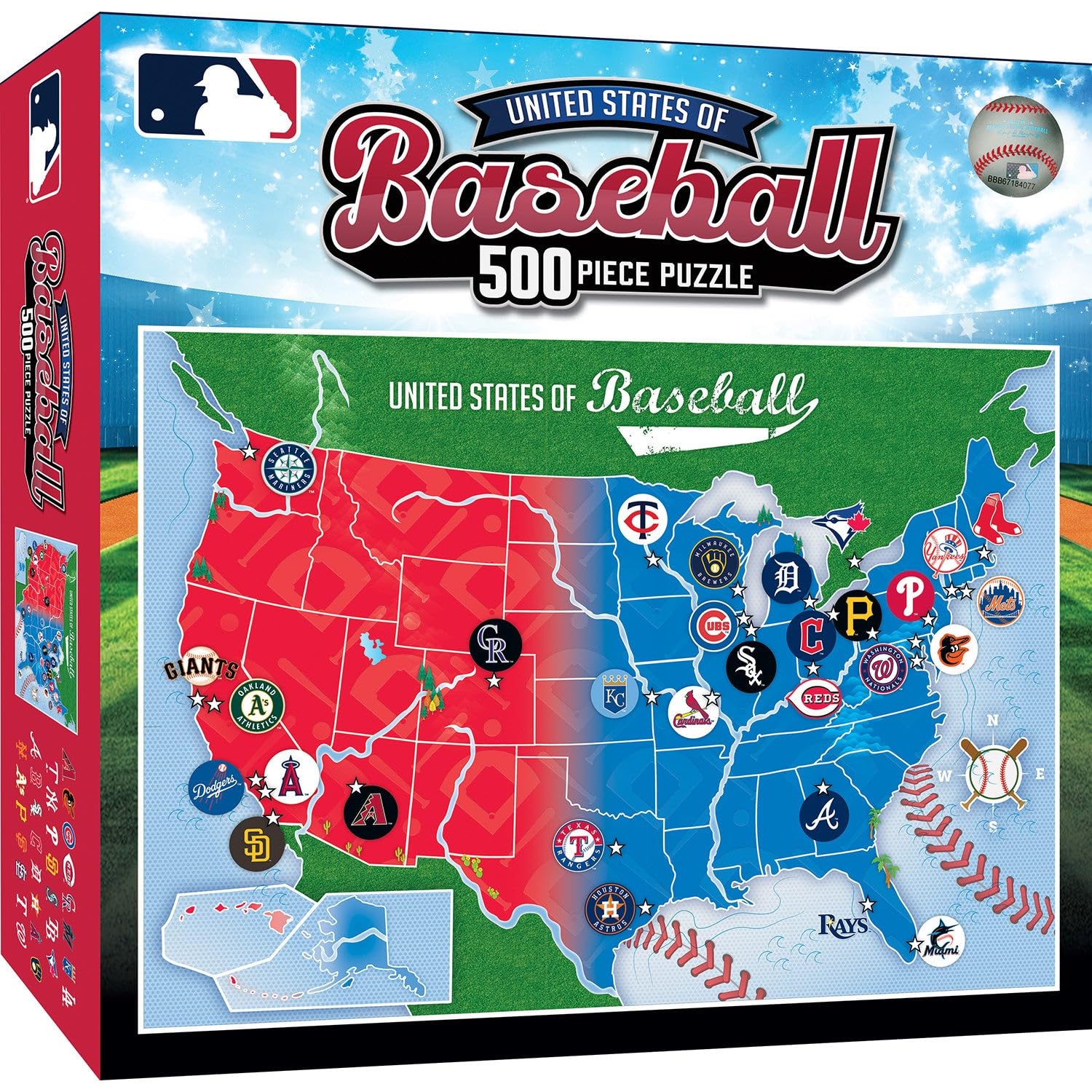 Amazon | MLBリーグマップパズル - 500ピース スポーツパズル 大人用