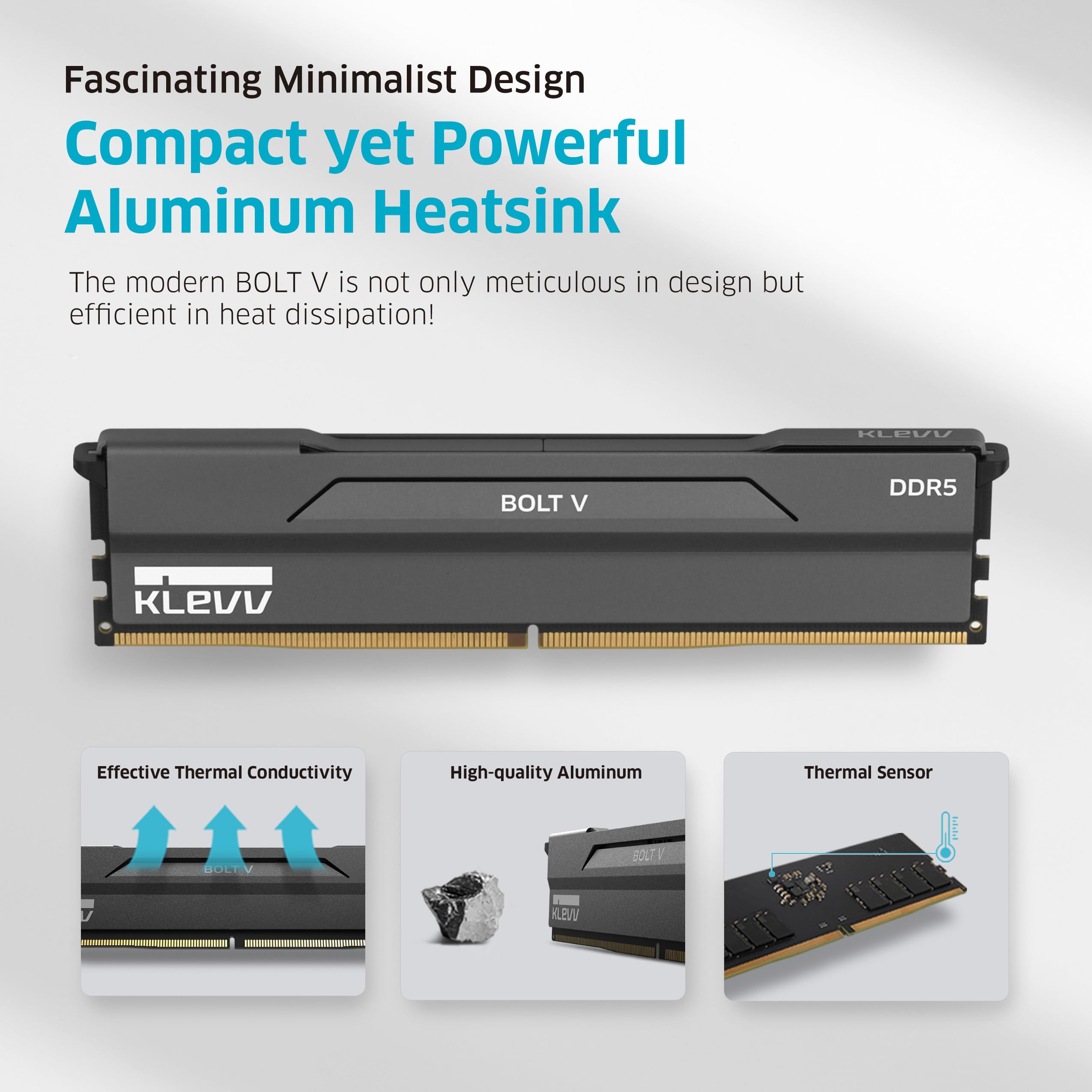Amazon.co.jp: KLEVV Bolt V DDR5 32GB (2x16GB) 7200MHz CL34 SK