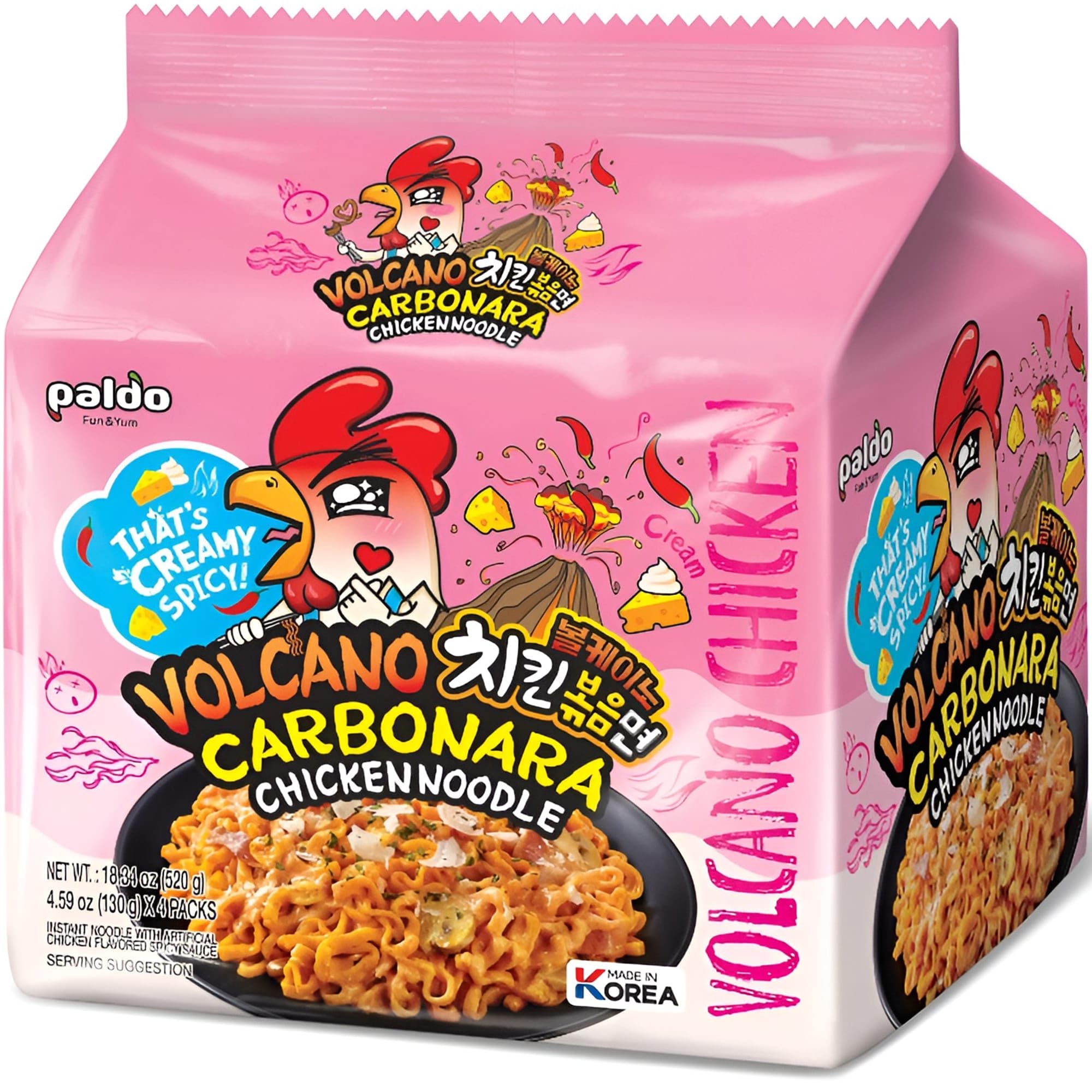Amazon.com: PALDO FUN & YUM Volcano Carbonara Creamy Spicy Chicken