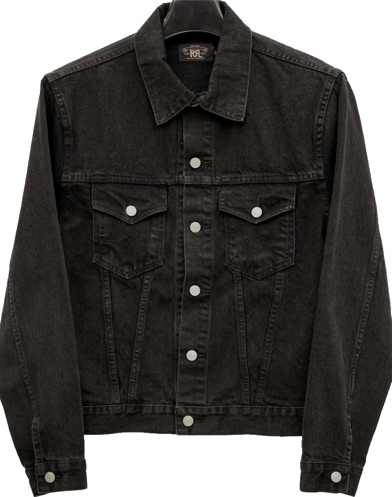 ダブルアールエル) RRL デニム トラッカー ジャケット ブラック メンズ