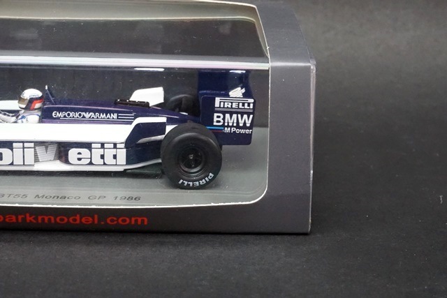 1/43 スパーク S4350 ブラバム BT55 モナコGP E.デ・アンジェリス 1986