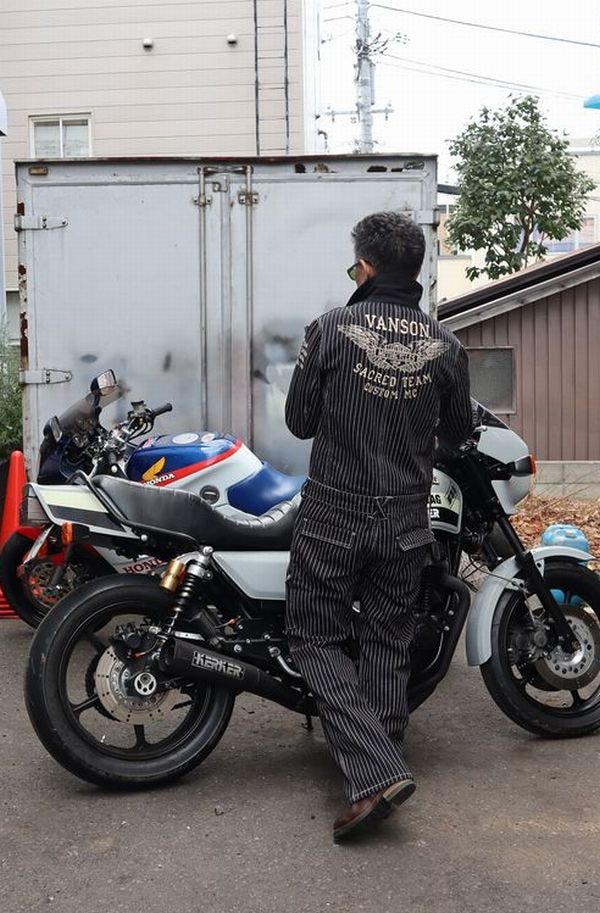 VANSON バンソン NVAO-403NC オールインワン 刺繍ツナギ ウォバッシュ