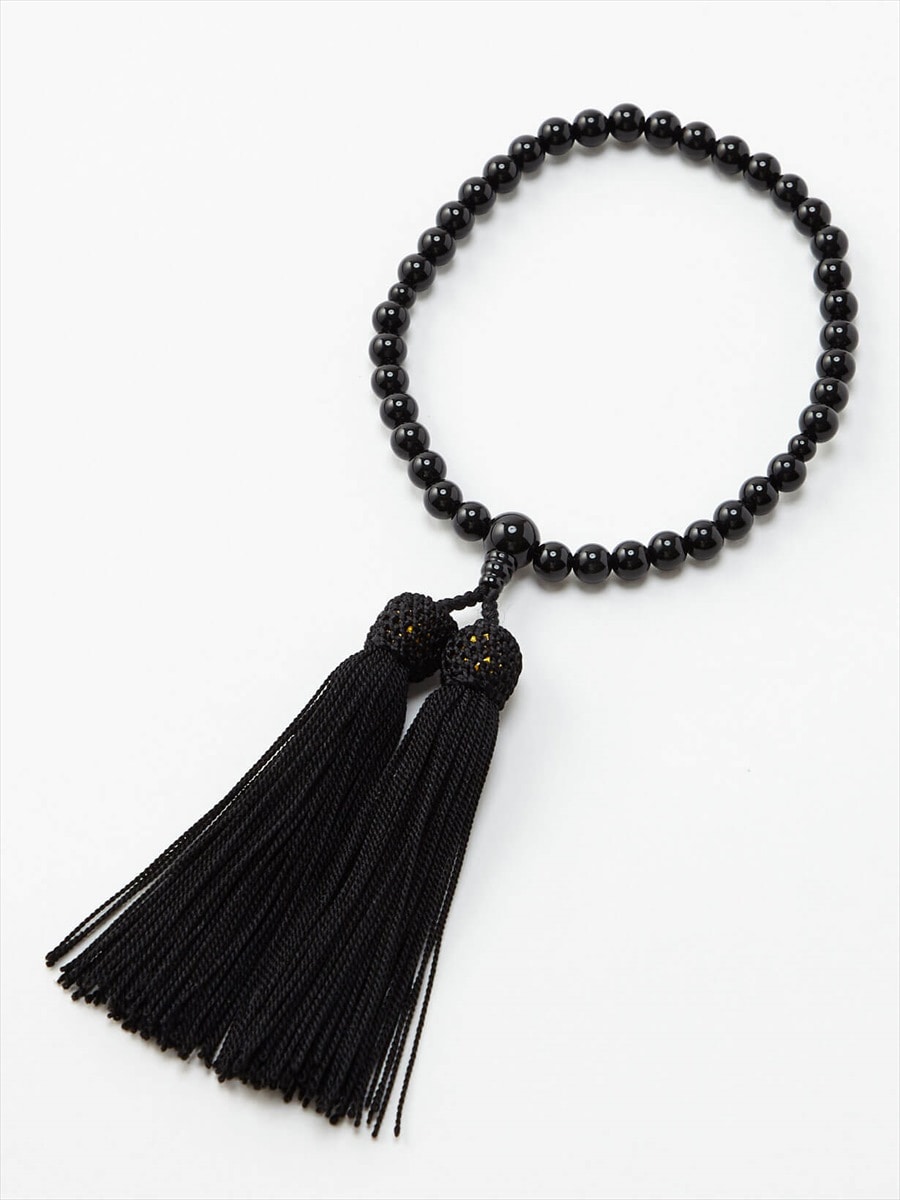 喪服・礼服用】日本製オニキス念珠(FREE ブラック): AIMER | エメ