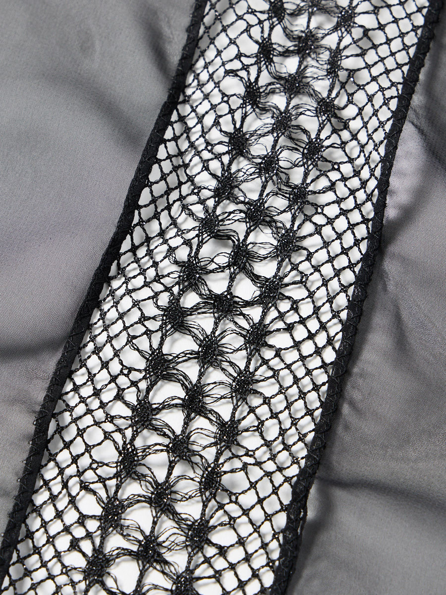 ラメ糸トーションレース×シフォンストール(FREE シルバー): AIMER