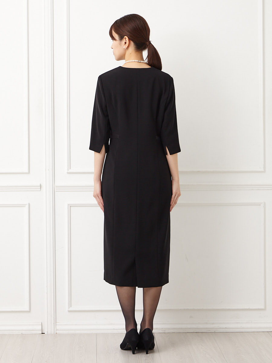 喪服・礼服】ブラックフォーマルアンサンブル（スタンドネック