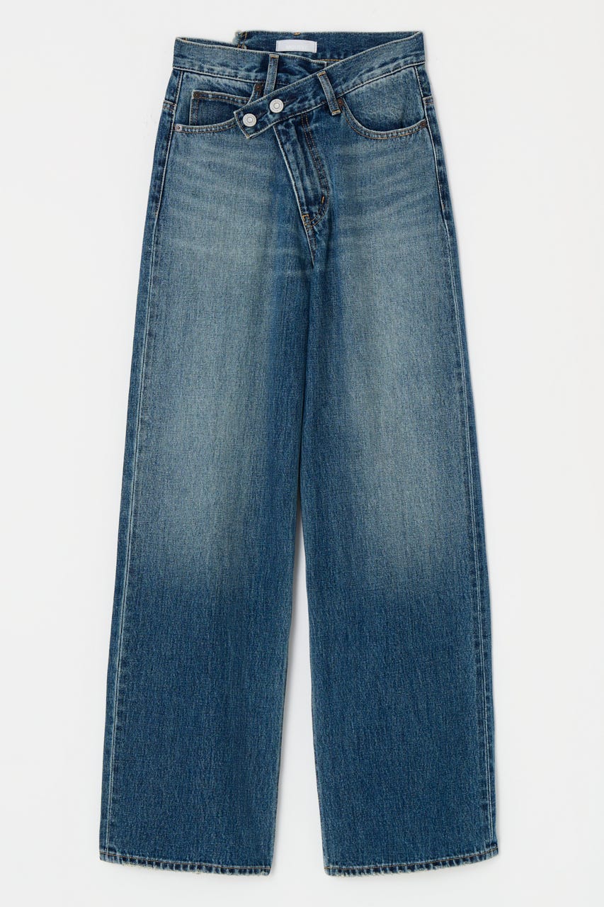 MOUSSY | CROSS WAIST WIDE ストレートSサイズ (ワイド ) |SHEL'TTER