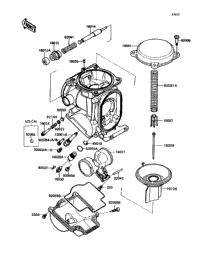 1989 Kawasaki NINJA ZX-7 (ZX750-H1) Carburetor Parts | Babbitts
