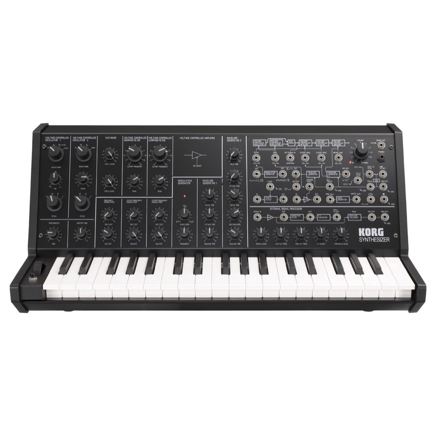 Korg MS 20 Mini Synthesizer, analoog MS-20 mini, 1-stemmig, 37